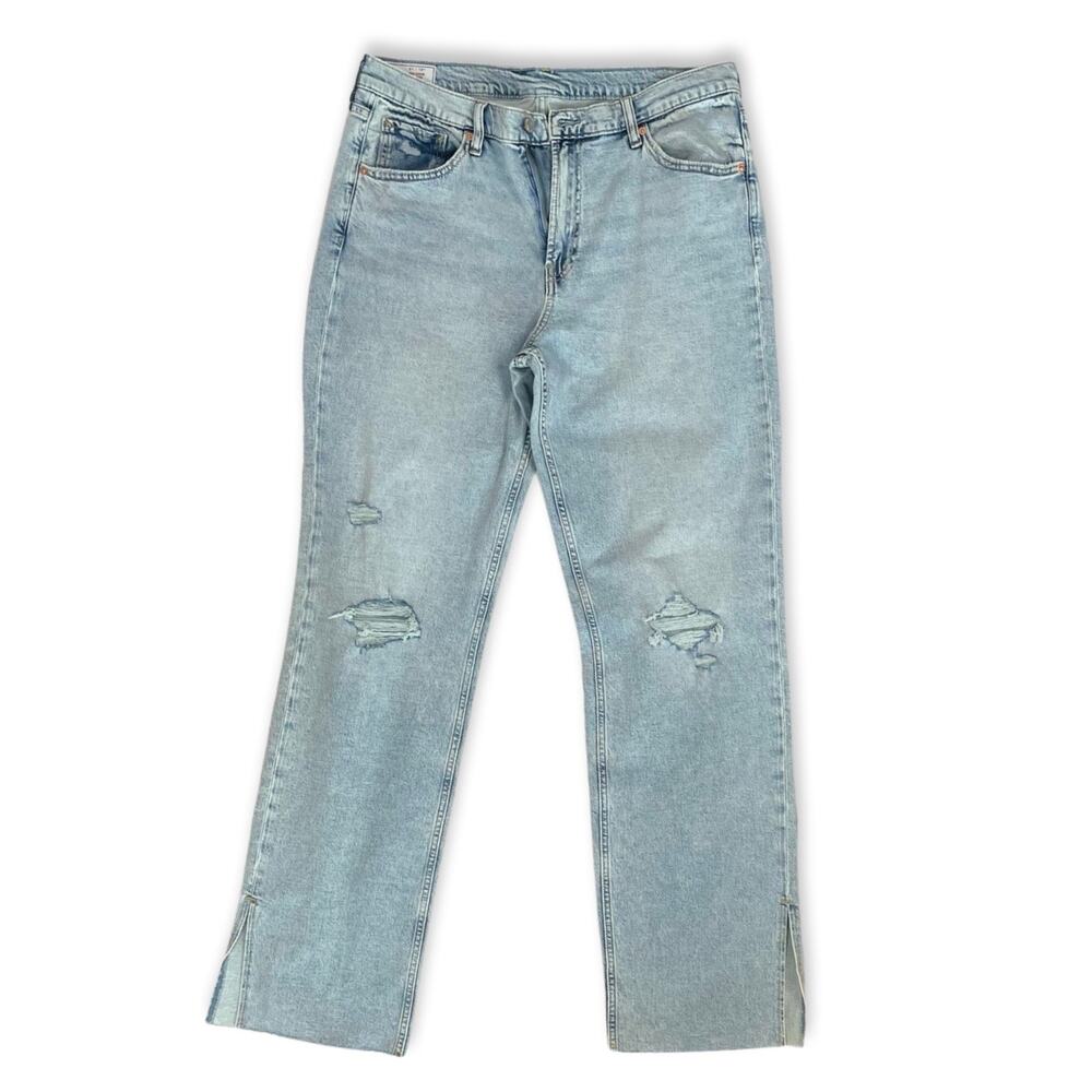 Gap Wide-Leg Distressed Jeans | Tall 31/12 | Light Wash | NWT